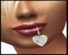 heart~xo~lip piercing