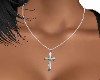 SILVER  CROSS  NECKLACE