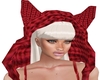 Red Knit Ears Hood