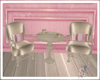 Pink Gold Chat Chairs