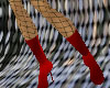 Punky Red Boots -fishnet