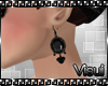 V| Black Earrings