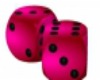 Pink Kissing Dice