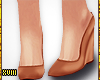 ! Tan Point Toe Wedges