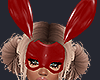 Red Bunny Bun Mask