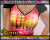 V Tie Dye Baseball Vneck