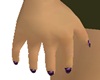 small hands,purple nails