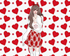 Red Heart Plaid Skirt
