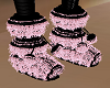 Pink Black Ski Fur Boots