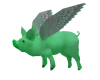 Cute Green Pig