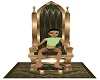 Vintage green throne