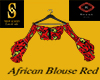 African Blouse Red