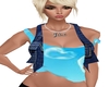 blue heart and vest top