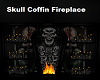 Skull coffin fire place