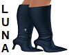 F/BLUE BOOTS WITH HEELS