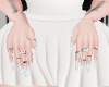White Rich Nails + Rings