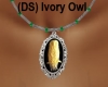 (DS) Ivory owl w emarald