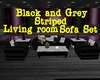 Grey/Blk Sofa set