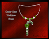 Candy Cane Necklace Grn