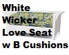 White Wicker Love Seat