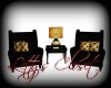 Blk/Gold Coffee chairs