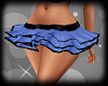 Blue Silk Mini Skirt