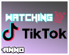 Watching TikTok.