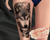 FUN Wolf leg tattoo