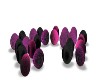 black and pink  balloons