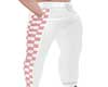 PANTS WHITE/RED