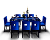 blue family dinner table