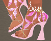 Pink Leafy Heels
