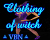 Clothing of witch purple