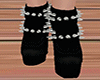black spiked ancle boots