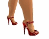 Hot Red Beaded Shoes