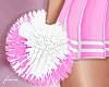 f. pink white cheer poms