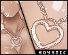 N: RoseGold Heart Chain