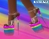 Rainbow Kitty Heels