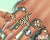 B| Pink 24K Nails +Rings