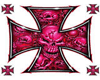 pink skull cross