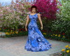 Floral Blue Dress