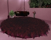 Valentines fur rug rouge