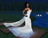 robe mariage  blanc bleu