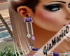 g;aztec purple earrings
