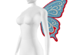 Blue n red bttrfly wings