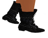 Black Leather Stud Boots