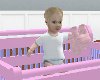 (DD) Girl in pink crib