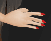 small hand & red nails