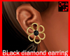 Black diamond earring
