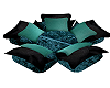 Black&Teal cuddle pillow
